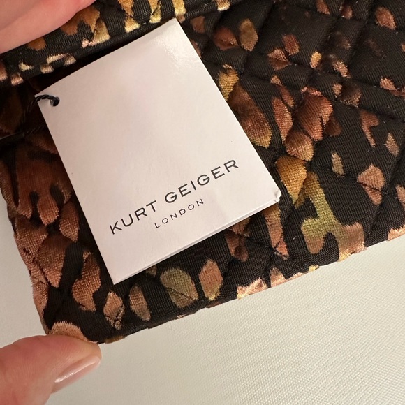 Kurt Geiger London Leopard Print Velvet Mini Brixton Crossbody Bag - Picture 5 of 12